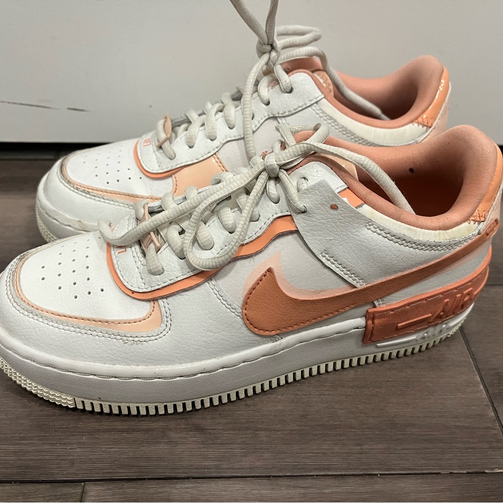 Nike Air Force 1  Pink And White Women’s Sneakers Size 7.5 CJ1641-101